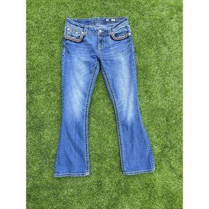 Miss Me Womens Signature Boot Jeans 29/30 Rhinestone Design